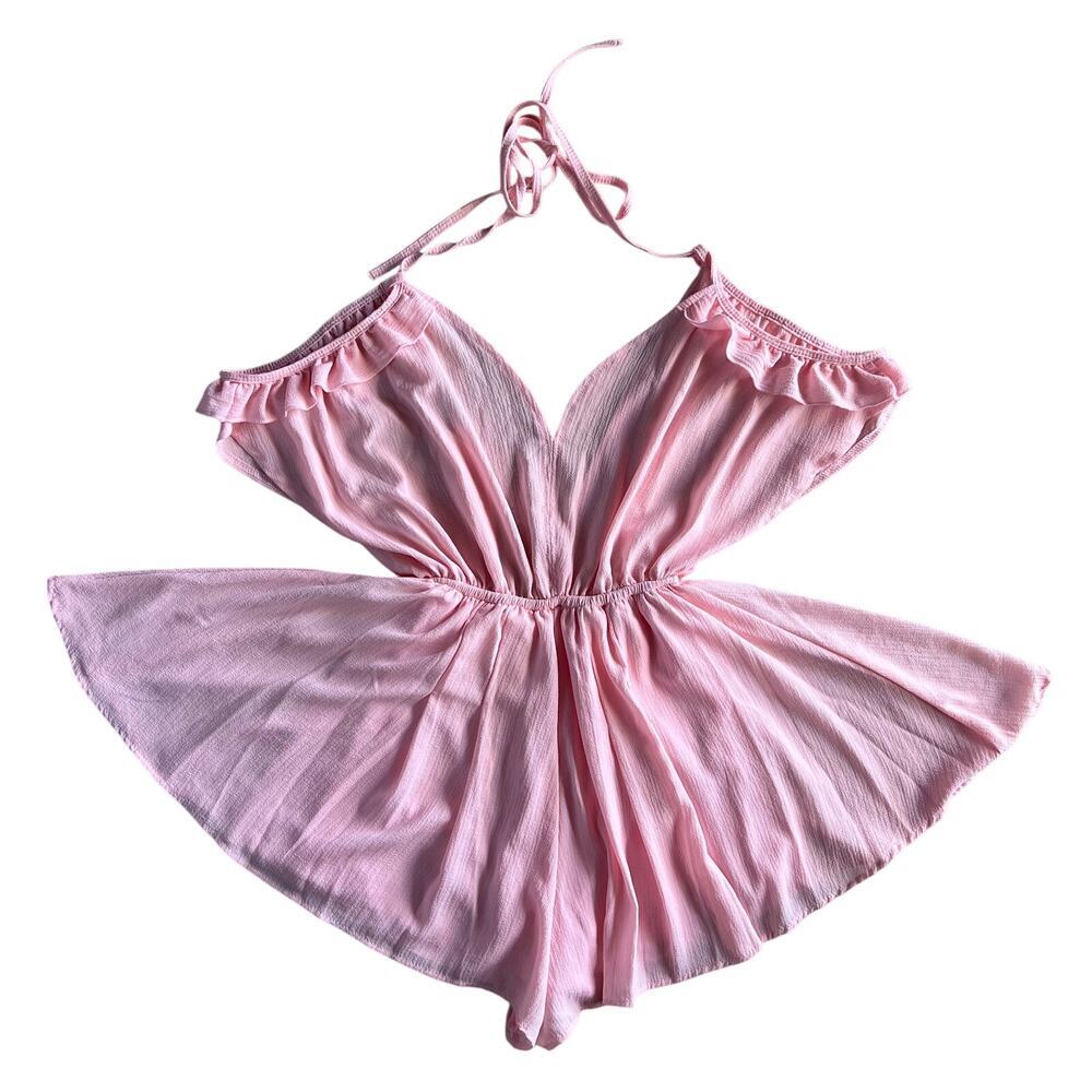 Sexy Pink Open-Back Romper Dress – Fits Small - Made in Peru - Picture 4 of 12